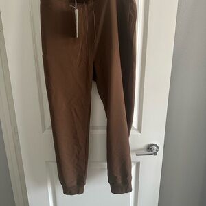 High Waist Jogger Scrubs in Chocolate Brown - Mandala